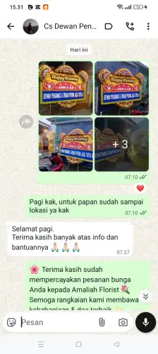 Testimonial Papan Bunga Pernikahan palinggihan