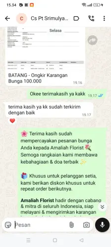 Testimonial Papan Bunga palinggihan