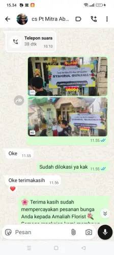 Testimonial Papan Bunga palinggihan