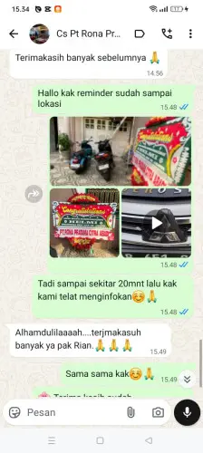 Testimonial Papan Bunga palinggihan